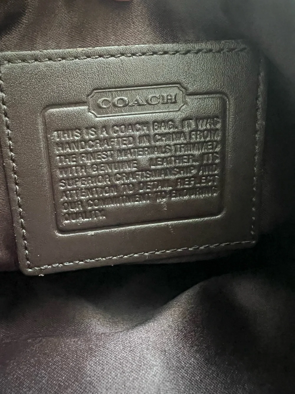 Coach Vintage Y2K Signature Stripe Turnlock Crossbody Bag